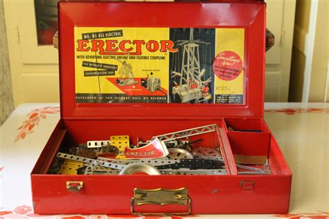 erector set red metal box|143 results for erector set metal box .